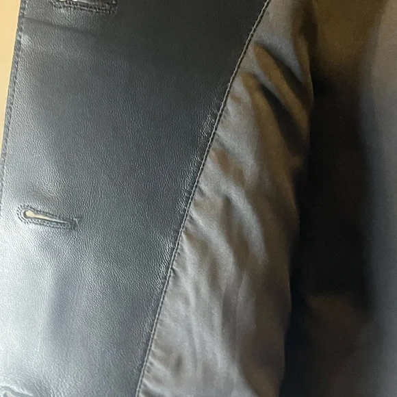 Chico's Black Leather Jacket size 12 - Picture 13 of 16